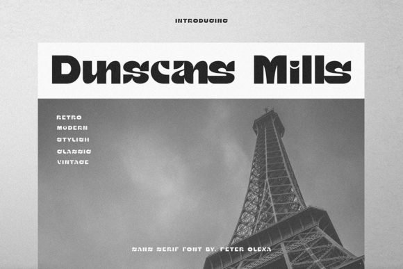 Dunscans Mills: A Retro Display Font That Elevates Brand Identity