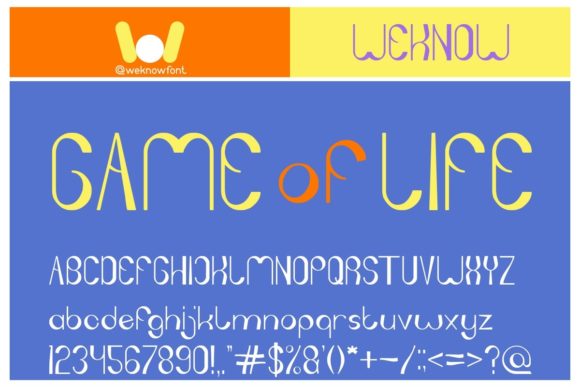 Game of Life Font: A Techno-Chic Display Typeface for Crafters and Makers