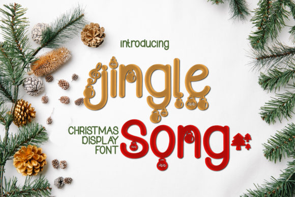 Jingle Song: A Festive Display Font for Web Design and Digital Branding