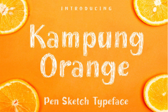 Kampung Orange: A Dynamic Display Font for Modern Marketing Visuals