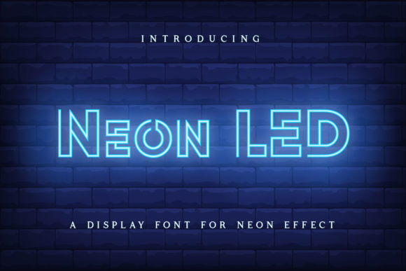 Neon Led: A Retro Display Font That Lights Up Handmade Designs