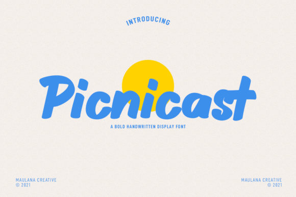 Picnicast Font: A Playful Display Typeface for Small Business Branding