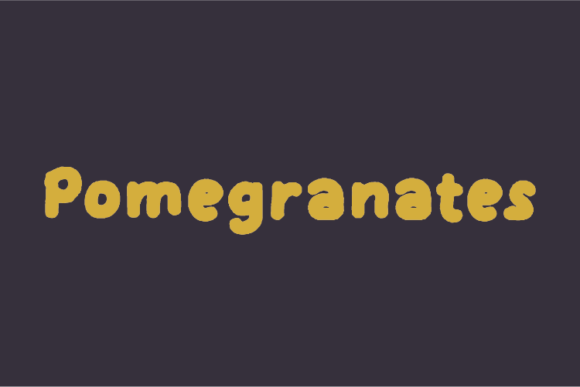 Pomegranates: A Bold Display Font for Impactful Design