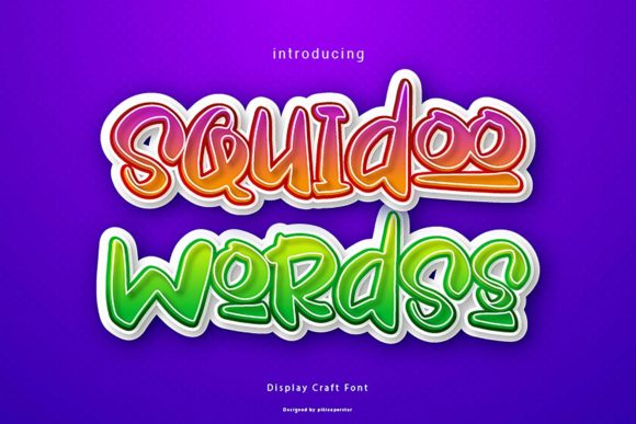 Squidoo Wordss: A Graffiti-Inspired Display Font for Urban Branding